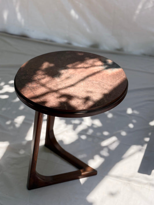 Snack Table with Stone Top